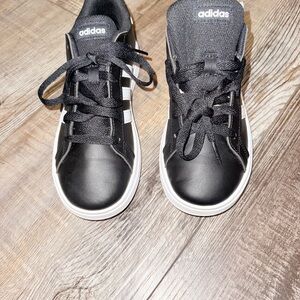 Adidas Kids Black and White Sneakers